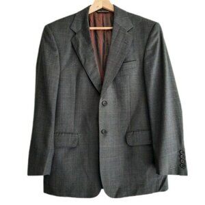 COPPLEY 100% Wool Gray Plaid Blazer Suit Jacket Men's Sz 36